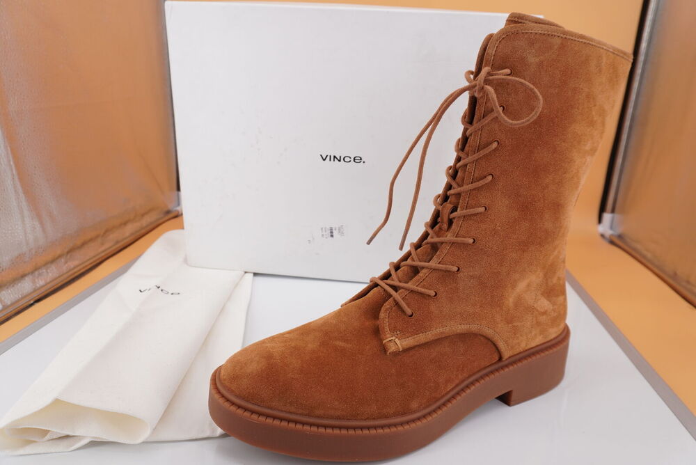 Vince Kegan Brown Suede Leather Chelsea Ankle Boots SZ 11 New $450 Women's